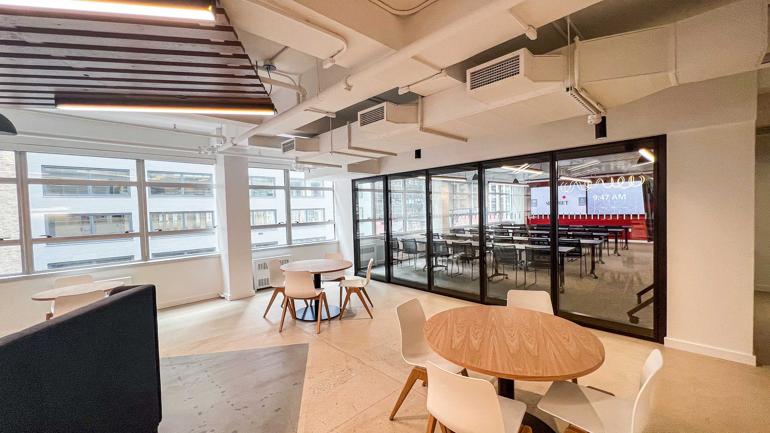 AcoustiClear’s Sleek Design Perfectly Blends into Shawmut’s NYC Office