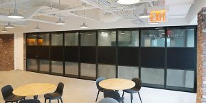 acousti-clear acoustic glass operable partition