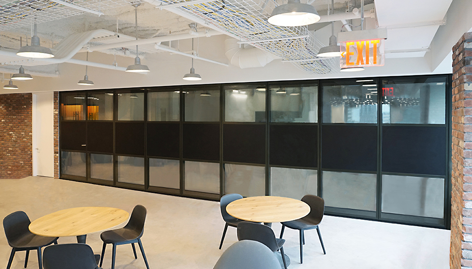 acousti-clear acoustic glass operable partition