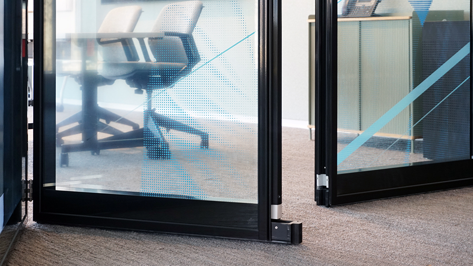 Acousti-Clear folding glass walls