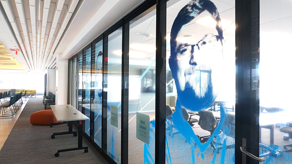 Acousti-Clear folding glass walls