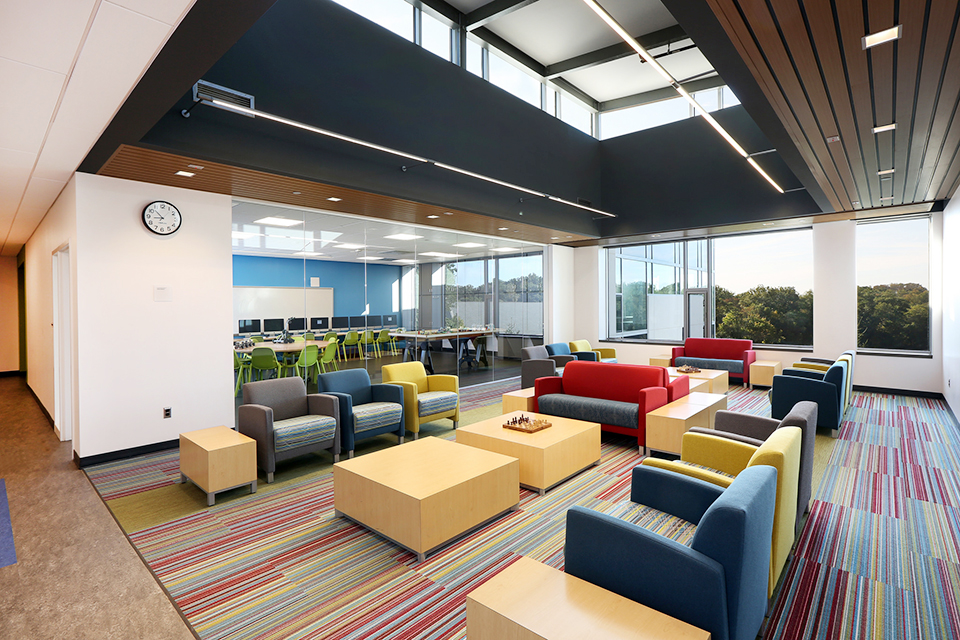 Hun Middle School interior student lounge