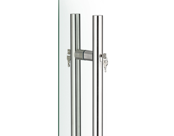 Glass doors locking pulls