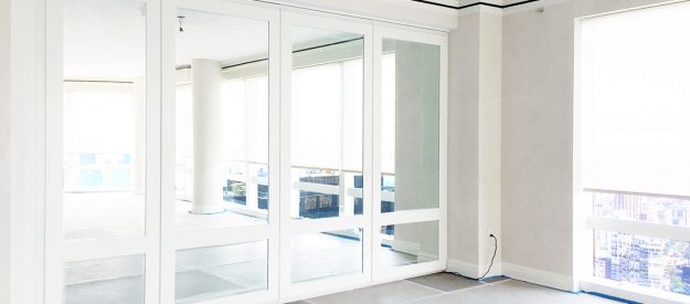 modernfold acousti-seal framed mirror partitions