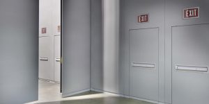 modernfold encore single panels with pass doors