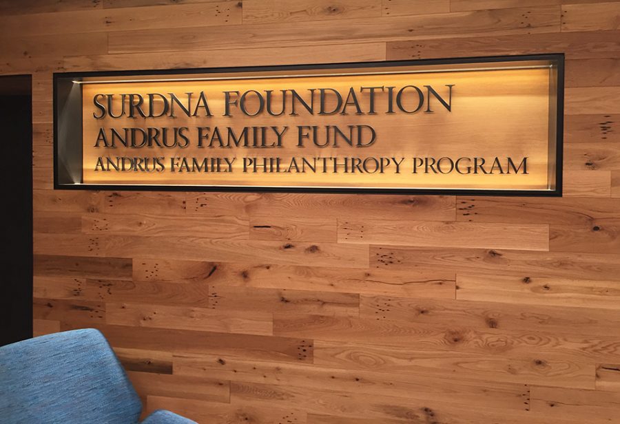 Surdna Foundation lobby sign
